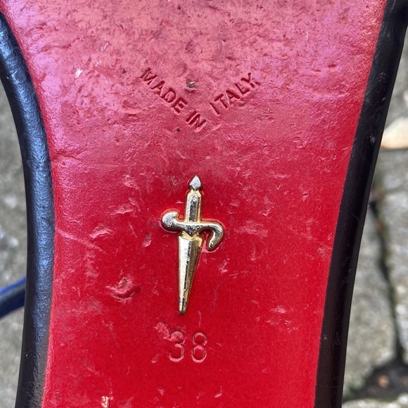 CESARE PACIOTTI studded blue sandals size 37 *as is - Picture 6 of 7